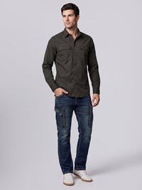 Charcoal Full Sleeve Cargo Shirt