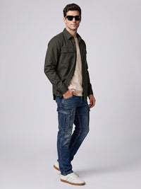 Charcoal Full Sleeve Cargo Shirt