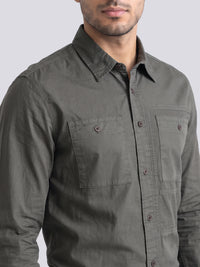 Deep Seige Full Sleeve Cargo Shirt