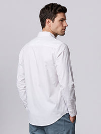 White Full Sleeve Cargo Shirt