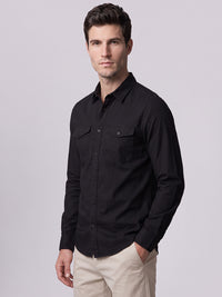 Black Full Sleeve Cargo Shirt