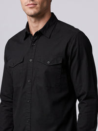 Black Full Sleeve Cargo Shirt