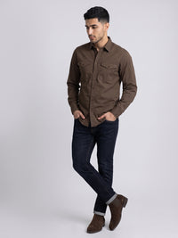 Brown Coffee Full Sleeve Cargo Shirt
