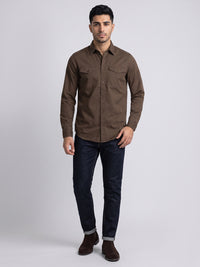 Brown Coffee Full Sleeve Cargo Shirt