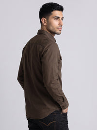 Brown Coffee Full Sleeve Cargo Shirt
