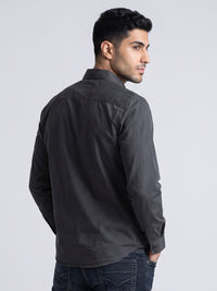 Lid Grey Full Sleeve Cargo Shirt