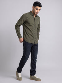 Olive Full Sleeve Cargo Shirt