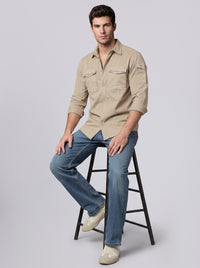 Sand Full Sleeve Cargo Shirt