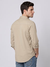 Sand Full Sleeve Cargo Shirt