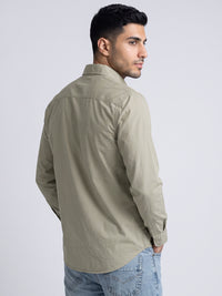 Tea Green Full Sleeve Cargo Shirt