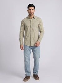 Tea Green Full Sleeve Cargo Shirt
