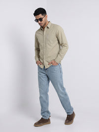 Tea Green Full Sleeve Cargo Shirt
