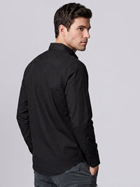 Jet Black Full Sleeve Cargo Shirt