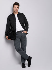 Jet Black Full Sleeve Cargo Shirt
