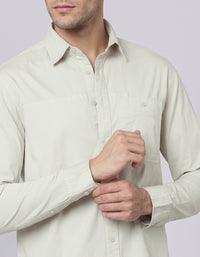 Stone Full Sleeve Cargo Shirt