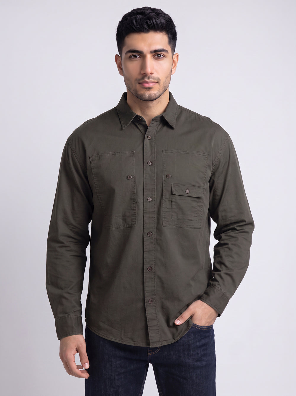 Army Full Sleeve Cargo Shirt