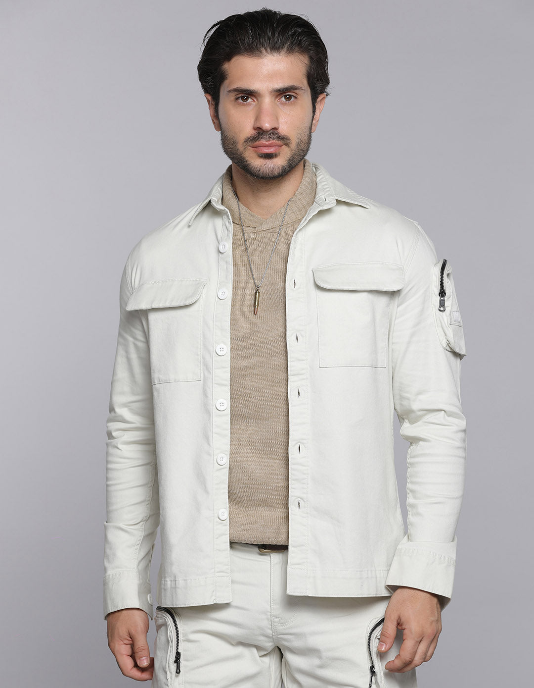 Stone Shacket & Cargo Co-ord Set