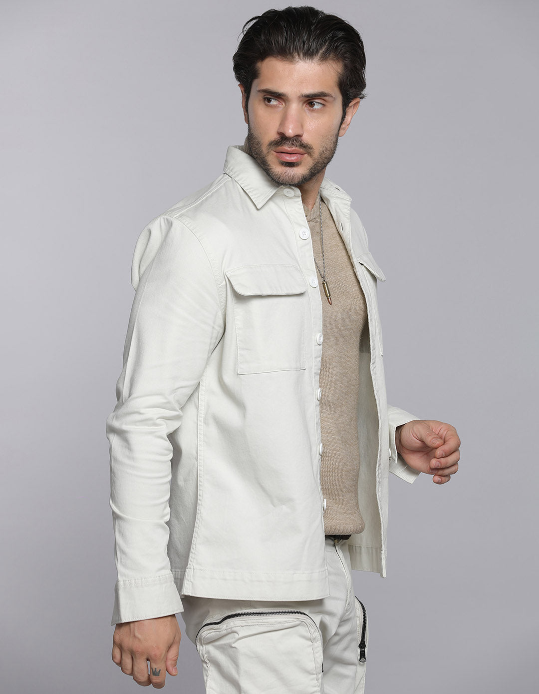 Stone Shacket & Cargo Co-ord Set