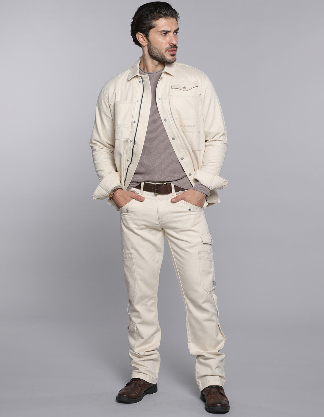 Lt Khaki Shacket & Cargo Co-ord Set