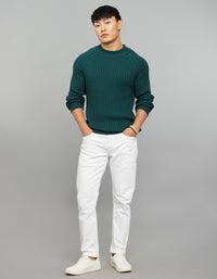 Sea Moss High Neck Full Sleeves Flatknit
