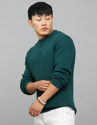 Sea Moss High Neck Full Sleeves Flatknit