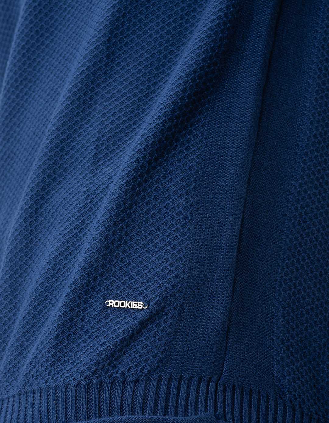 Navy Round Neck Flatknit Tee