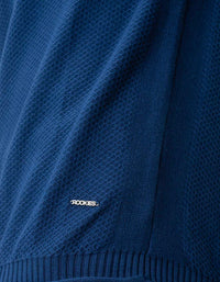 Navy Round Neck Flatknit Tee