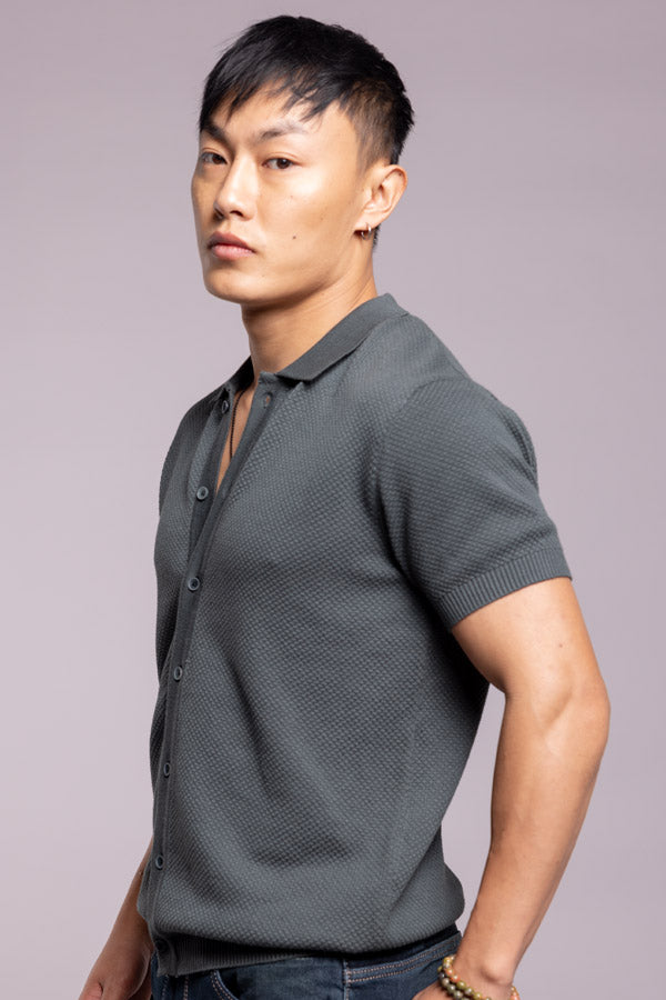 Bottle Green Flatknit Shirt