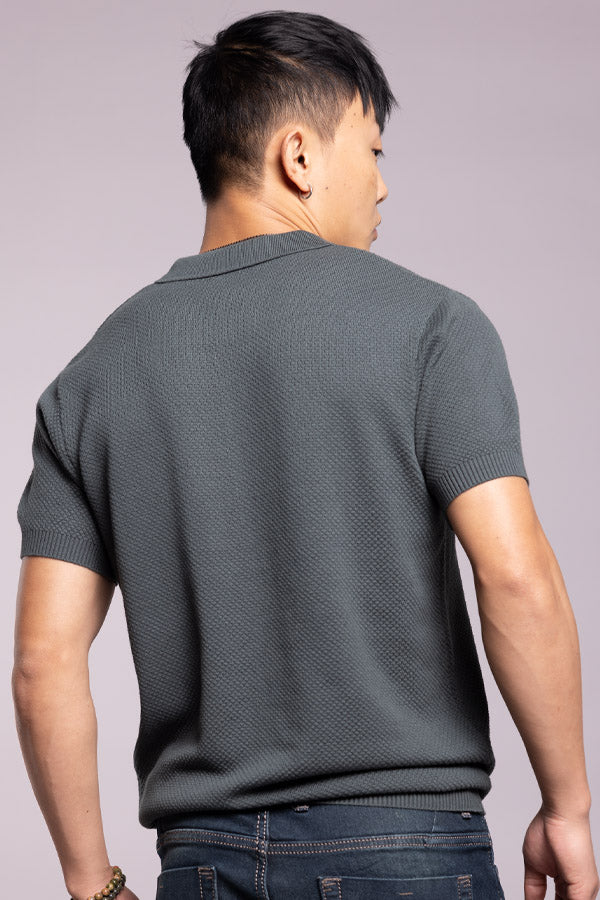 Bottle Green Flatknit Shirt