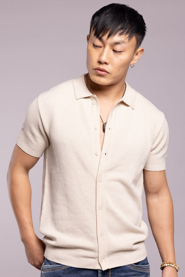Stone Flatknit Shirt 