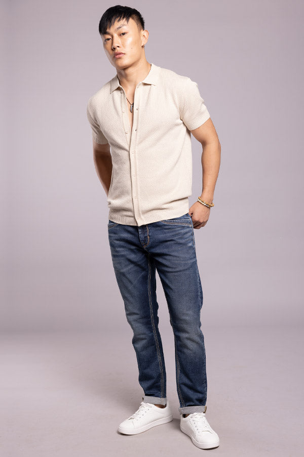 Stone Flatknit Shirt 