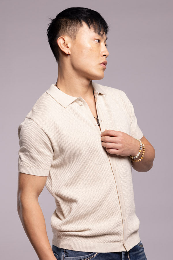 Stone Flatknit Shirt 