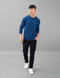 Navy Round Neck Flatknit Tee