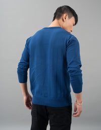 Navy Round Neck Flatknit Tee