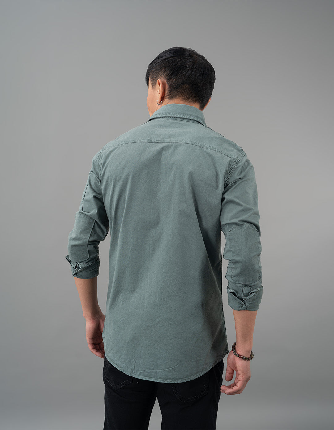 Petrol Green Full Sleeves Solid Shirt