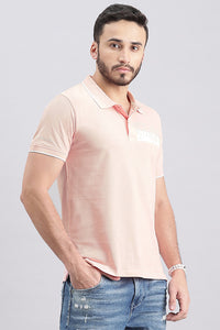 Baby Pink Half Sleeve Pique Polo Tee (Polo Neck H/Slv Slim)