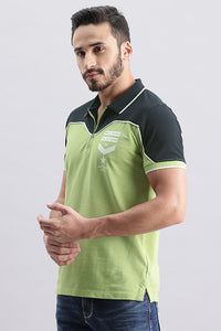 Lt Moss Half Sleeve Pique Polo Tee (Polo Neck H/Slv Slim)