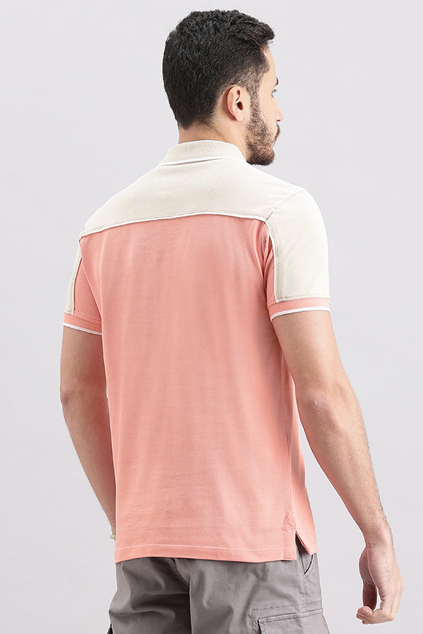 Pink Half Sleeve Pique Polo Tee (Polo Neck H/Slv Slim)