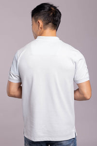 Baby Blue Half Sleeves Pique Polo Tee