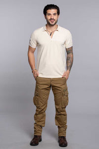 Parchmant Half Sleeves Pique Polo Tee