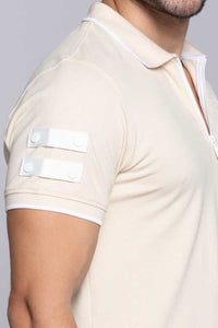 Parchmant Half Sleeves Pique Polo Tee