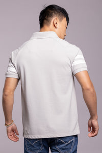 Lt Grey Half Sleeves Pique Polo Tee