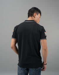 Black Half Sleeves Pique Polo Tee