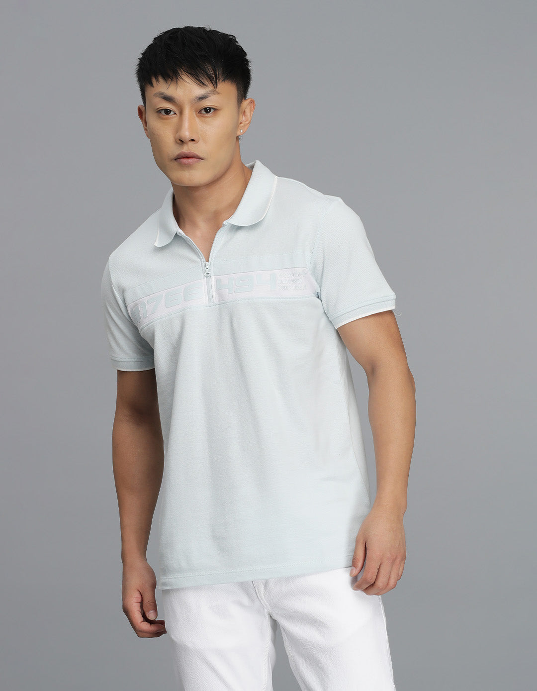 Lt Sky Blue Half Sleeves Pique Polo Tee
