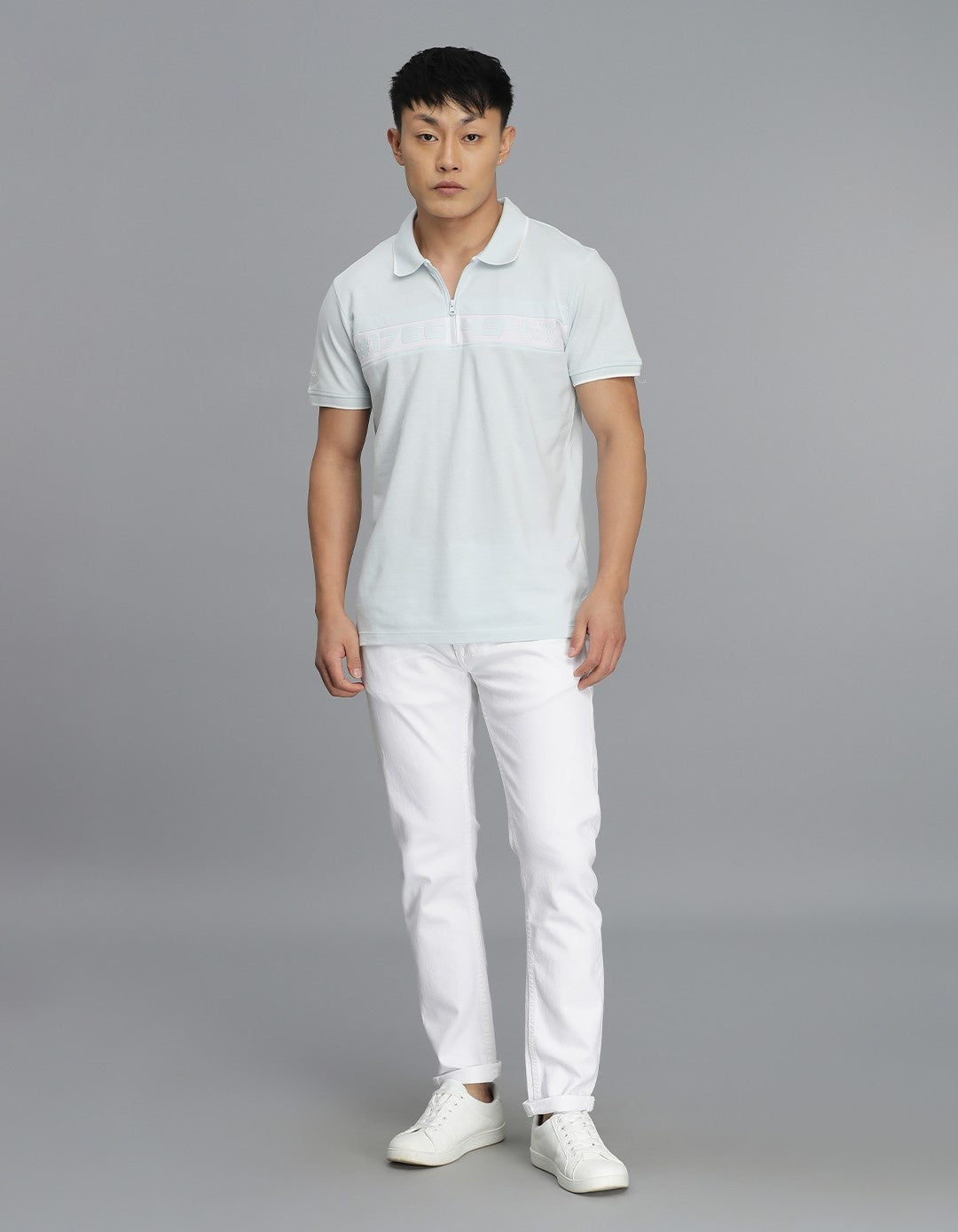 Lt Sky Blue Half Sleeves Pique Polo Tee