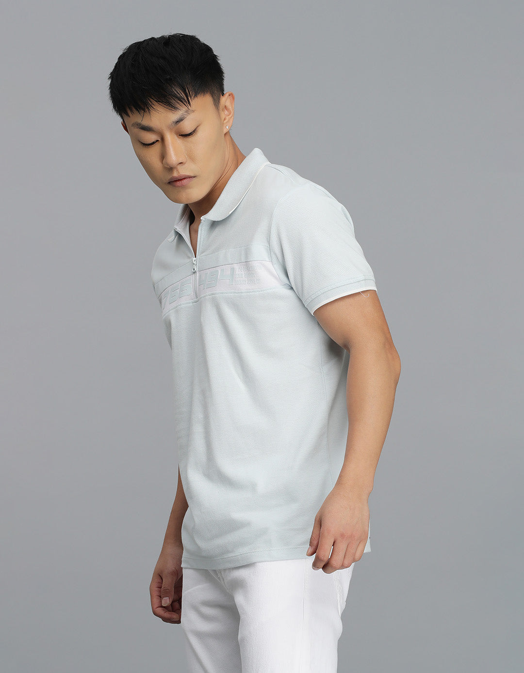 Lt Sky Blue Half Sleeves Pique Polo Tee