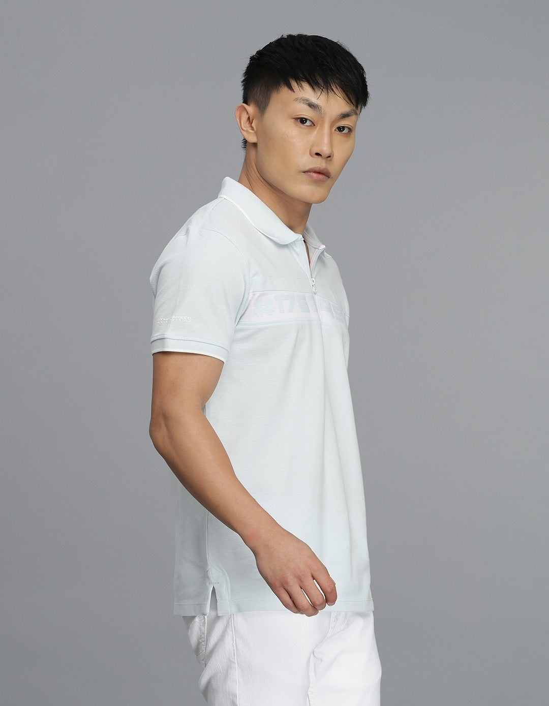 Lt Sky Blue Half Sleeves Pique Polo Tee