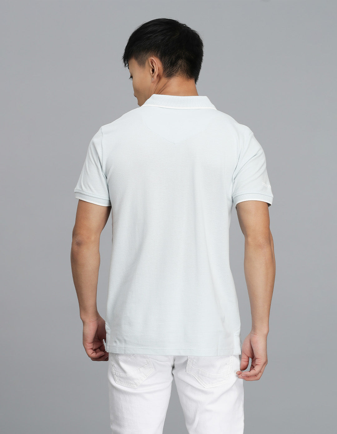 Lt Sky Blue Half Sleeves Pique Polo Tee