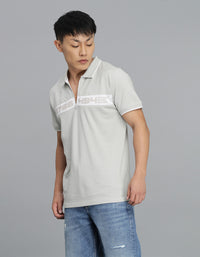 Lt Grey Half Sleeves Pique Polo Tee