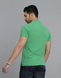 Green Half Sleeves Pique Polo Tee